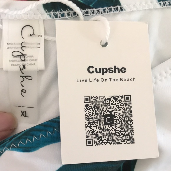 NWT Cupshe Court and Spark Fresh Leaves Bikini Set XL - Picture 7 of 8
